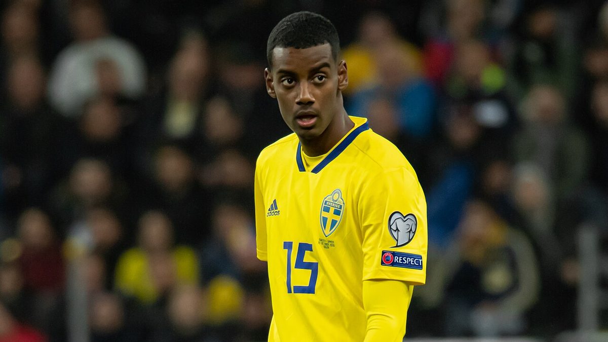 Alexander Isak playing for Sweden